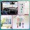 12-Piece Mandala Diamond Painting Car Ornaments – Double-Sided Crystal Gem DIY Hanging Decorations – Car & Home Décor Craft Kit